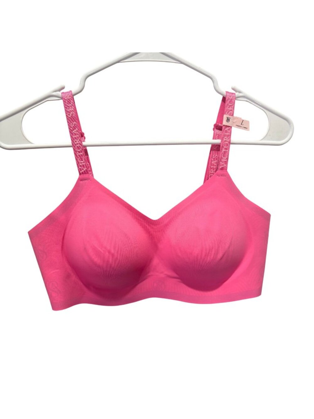 NWT Victoria's Secret Lightly Lined Wireless Bra Pink Size Large L